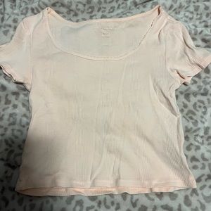 Light orange crop top
